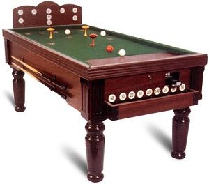 British Bar Billiards Table for Playing Pub Skittles Rules